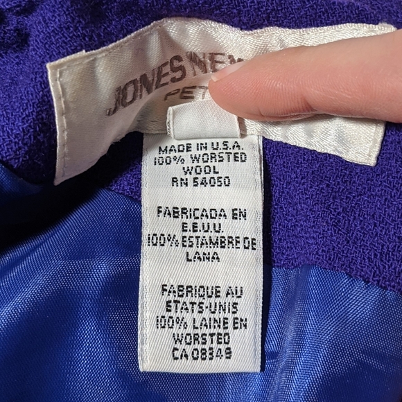 Vintage 90s Jones New York Violet Sheath Dress 12P - Picture 7 of 7